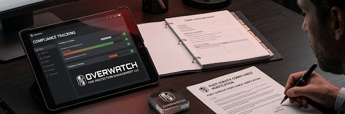 Overwatch consultants reviewing compliance documentation and planning budget-aligned building lifecycle updates.
